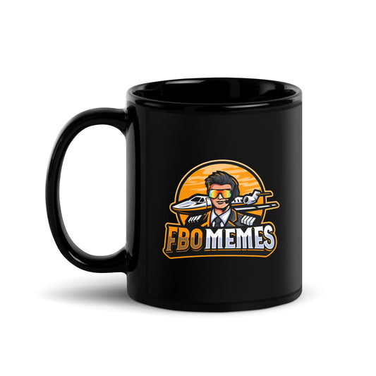 FBO Memes Black Glossy Mug