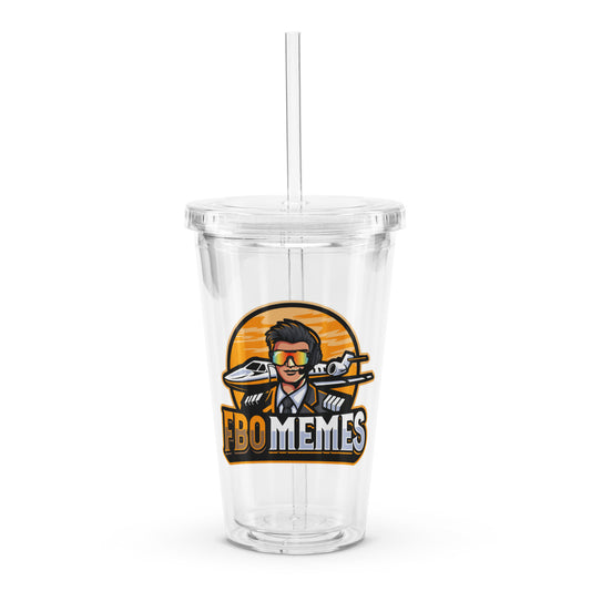 FBO Memes Clear plastic tumbler