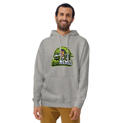 FBO Memes (Green Logo) front only, Unisex Hoodie