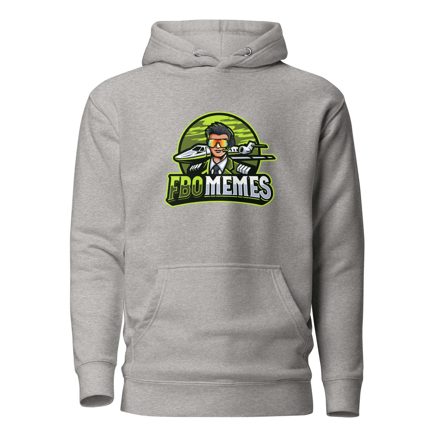 FBO Memes (Green Logo) front only, Unisex Hoodie