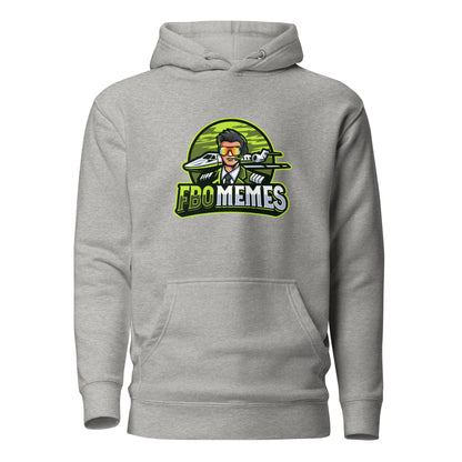 FBO Memes (Green Logo) front only, Unisex Hoodie