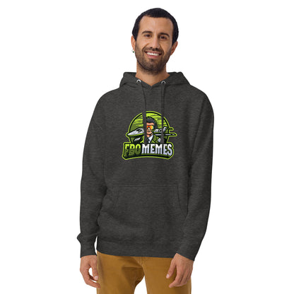 FBO Memes (Green Logo) front only, Unisex Hoodie