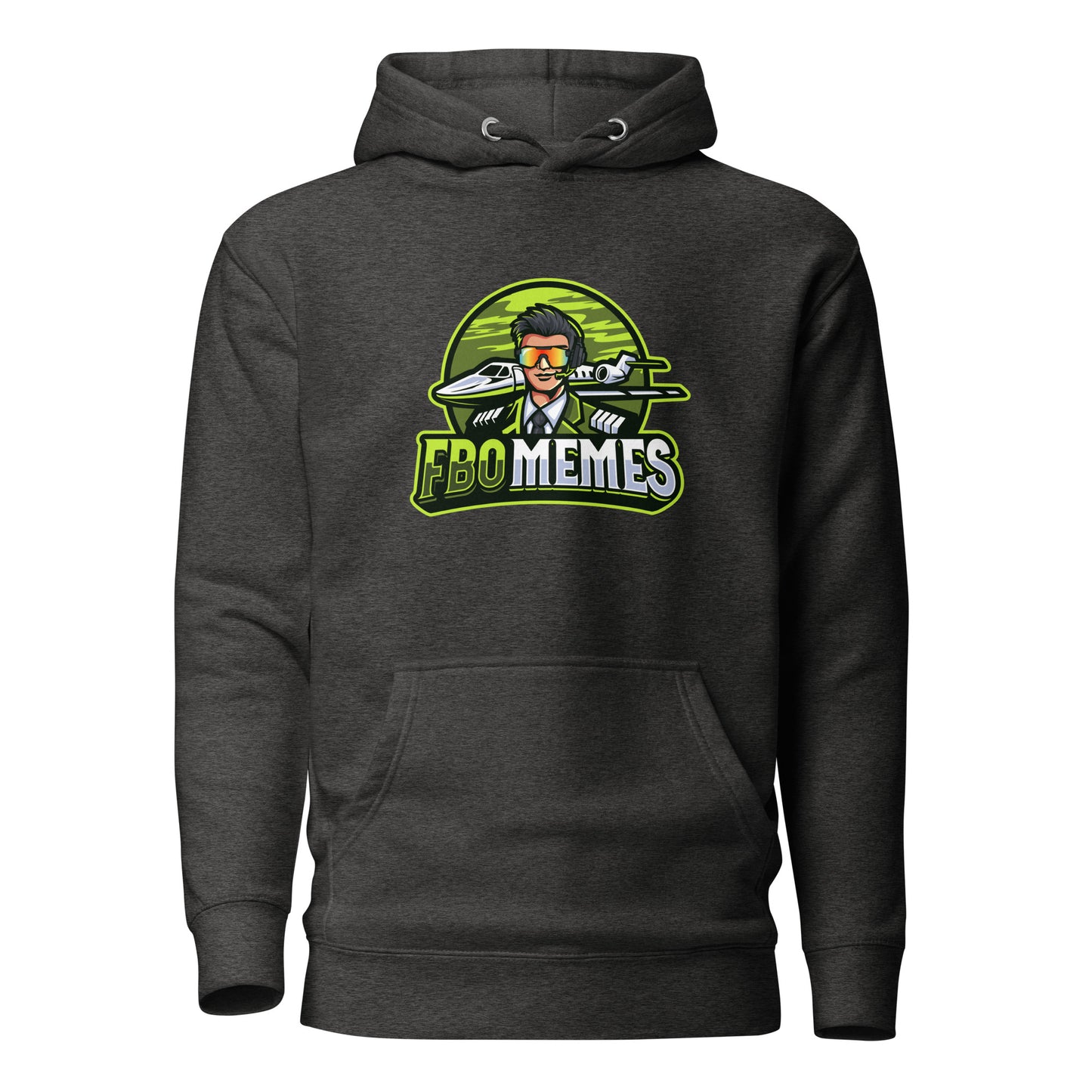 FBO Memes (Green Logo) front only, Unisex Hoodie